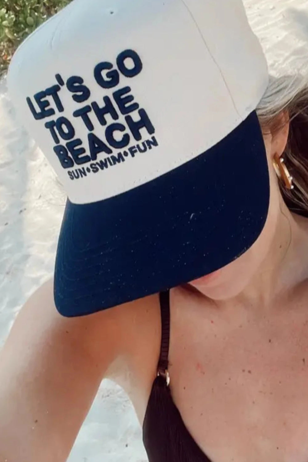 KENZKUSTOMZ - Let's Go To The Beach - Vintage Trucker Hat - Navy