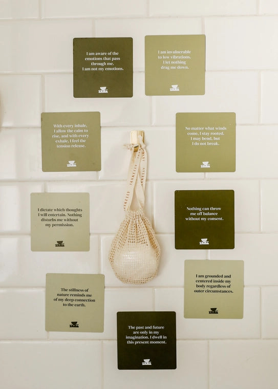 SHOWER AFFIRMATION REUSABLE CARDS GIFT SET - GROUNDING