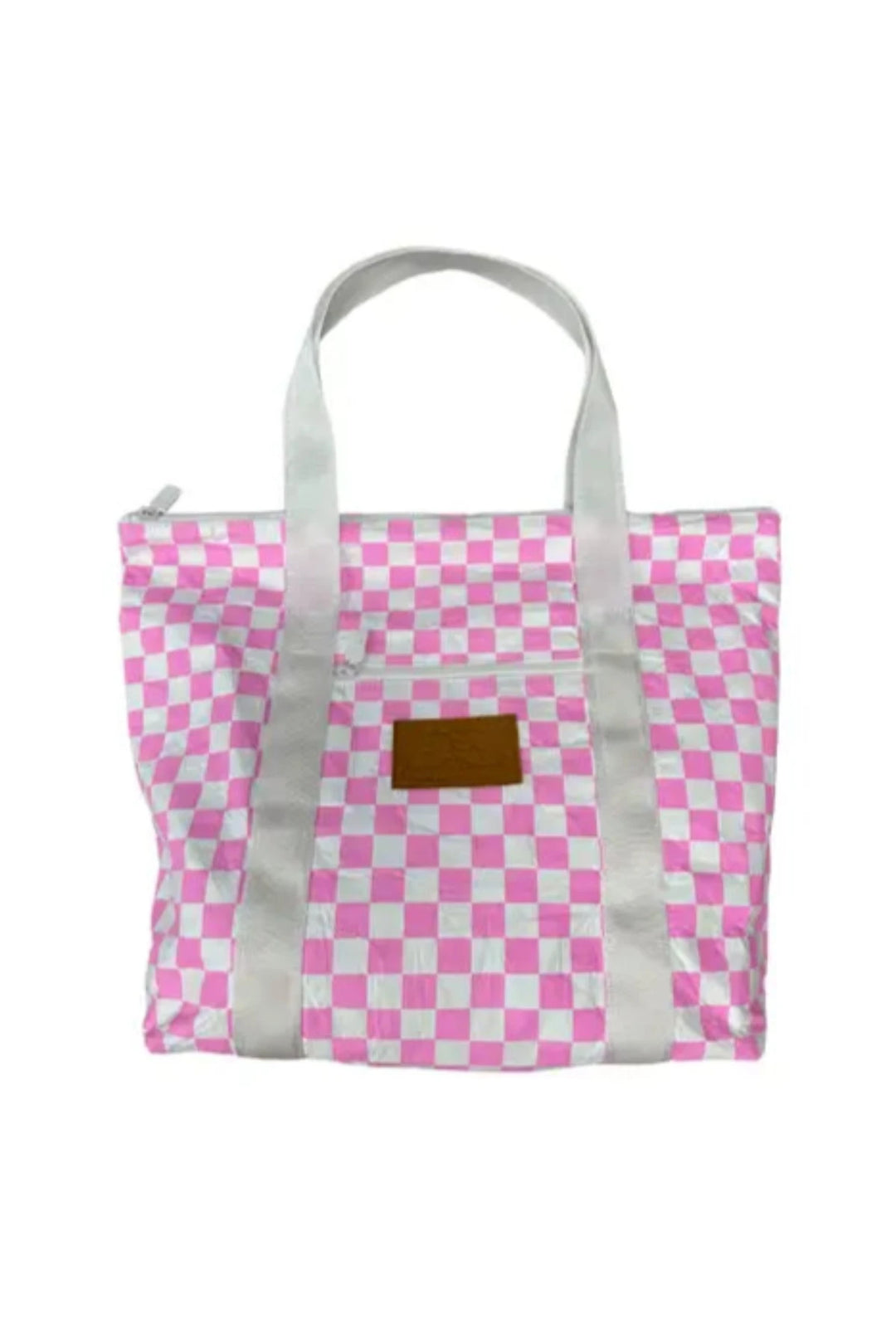 Local Beach Checker Shoulder Tote