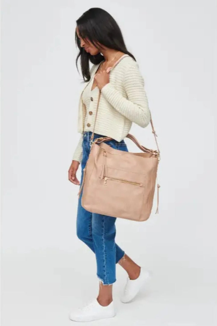 URBAN EXPRESSIONS BROOKLYN HOBO BAG - NATURAL