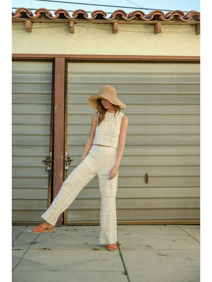 Shine Crochet Wide Leg Pants