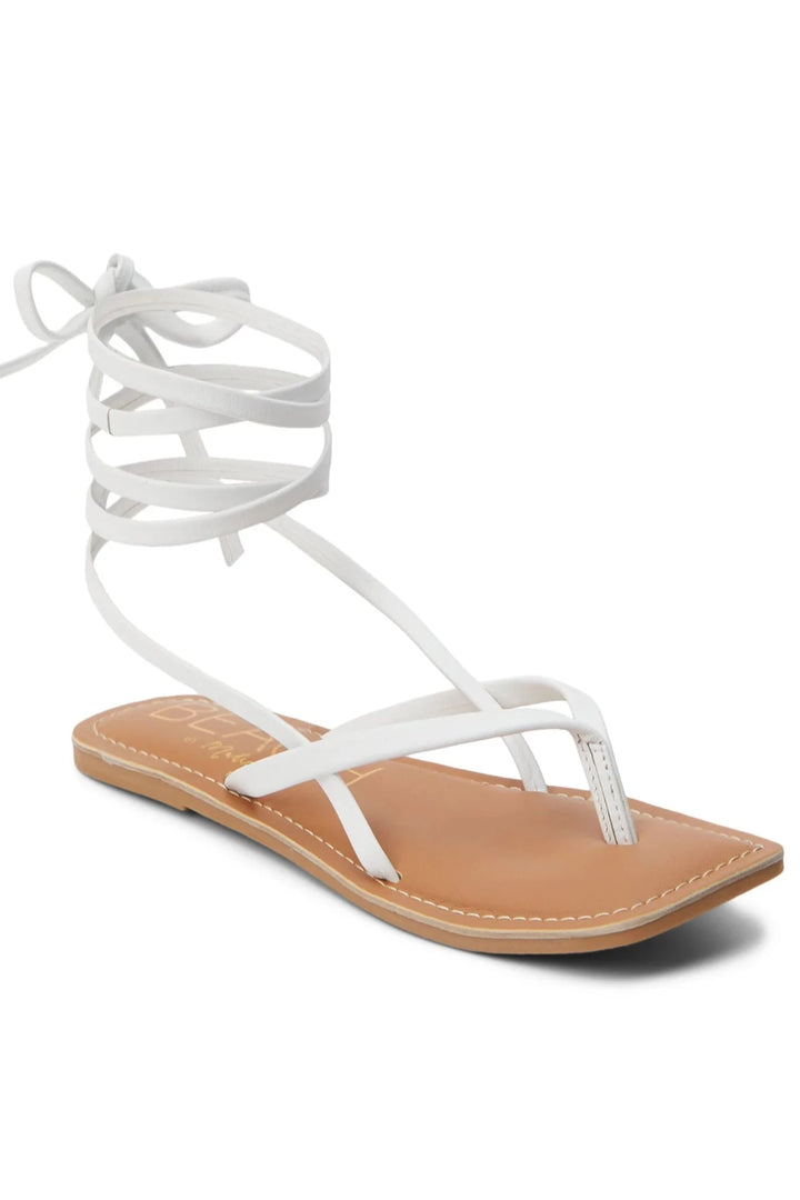 Matisse Bocas Ankle Wrap Sandal - White-MATISSE-drinkingwaterbeekman