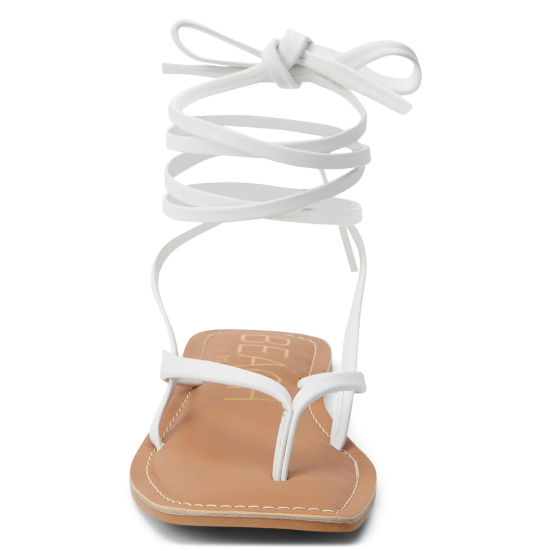 Matisse Bocas Ankle Wrap Sandal - White-MATISSE-drinkingwaterbeekman