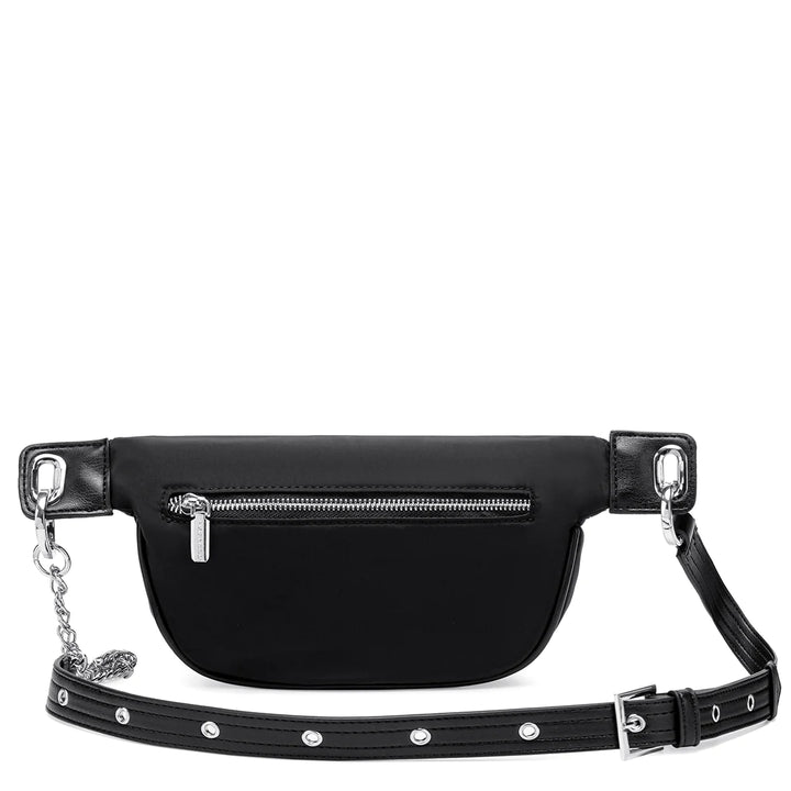 Pixie Mood Brooklyn Crossbody Vegan Belt Bag - Black Nylon