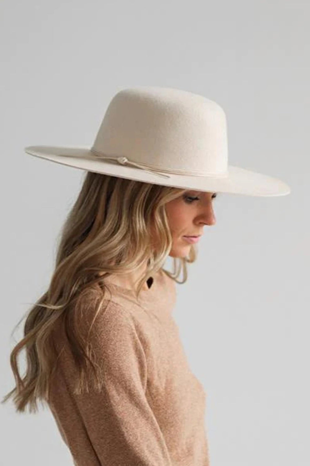 Gigi Pip Rue Open Crown Wide Brim Hat - Cream-GIGI PIP-drinkingwaterbeekman