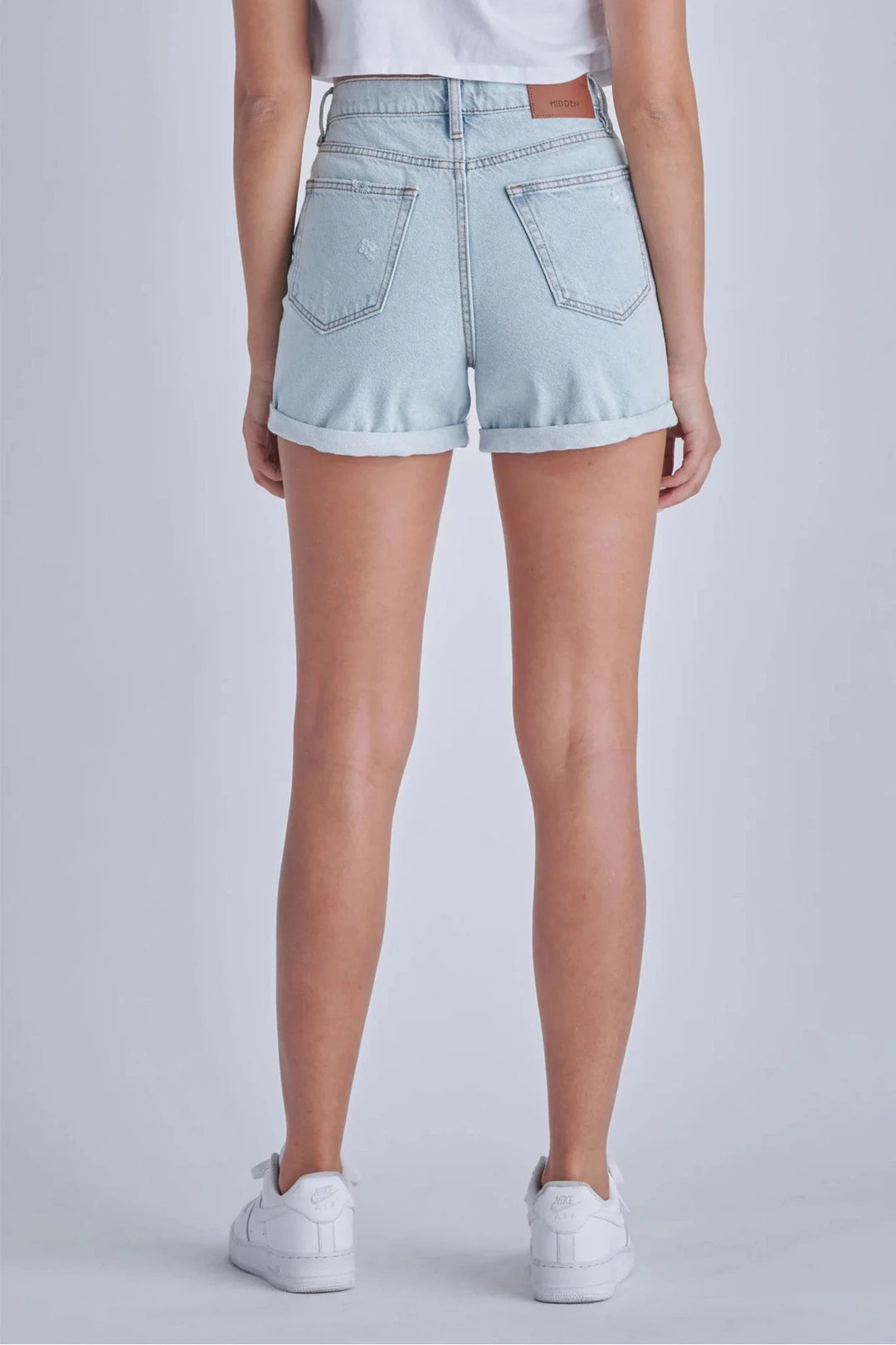 HIDDEN JEANS Sofie Classic Mom Shorts-HIDDEN JEANS-drinkingwaterbeekman