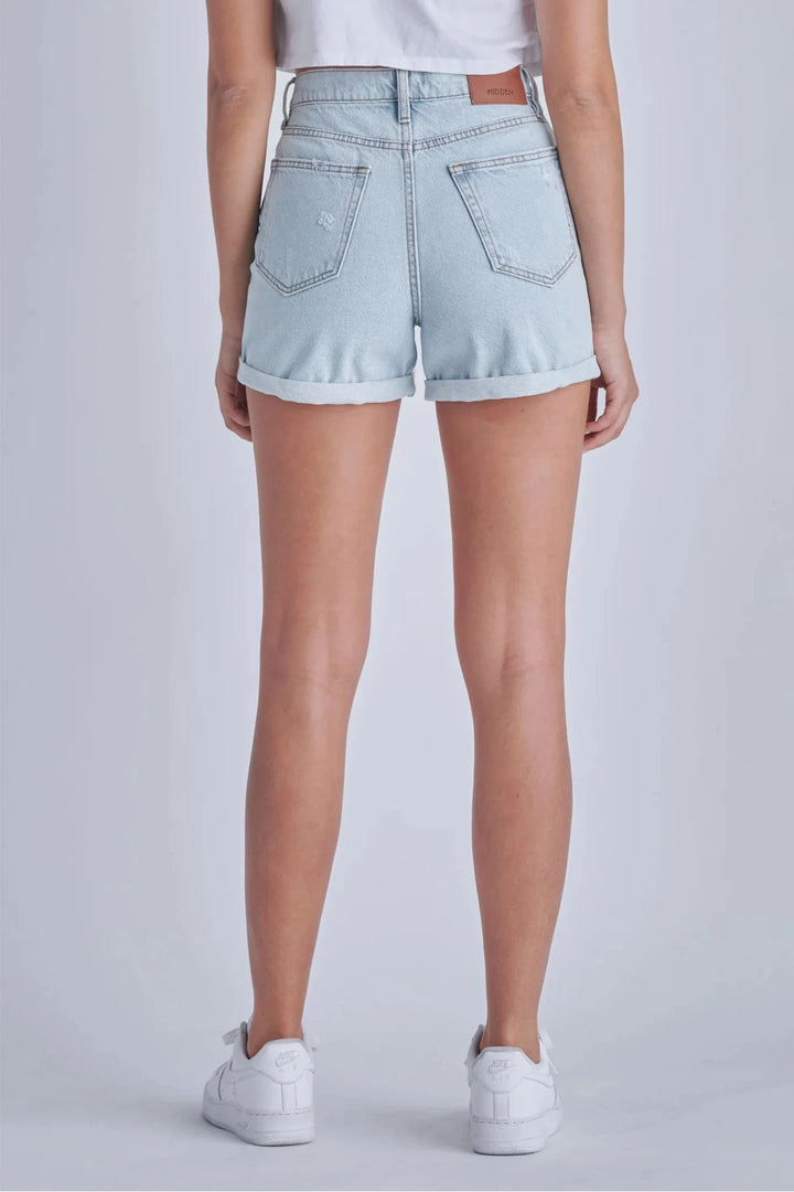 HIDDEN JEANS Sofie Classic Mom Shorts-HIDDEN JEANS-drinkingwaterbeekman