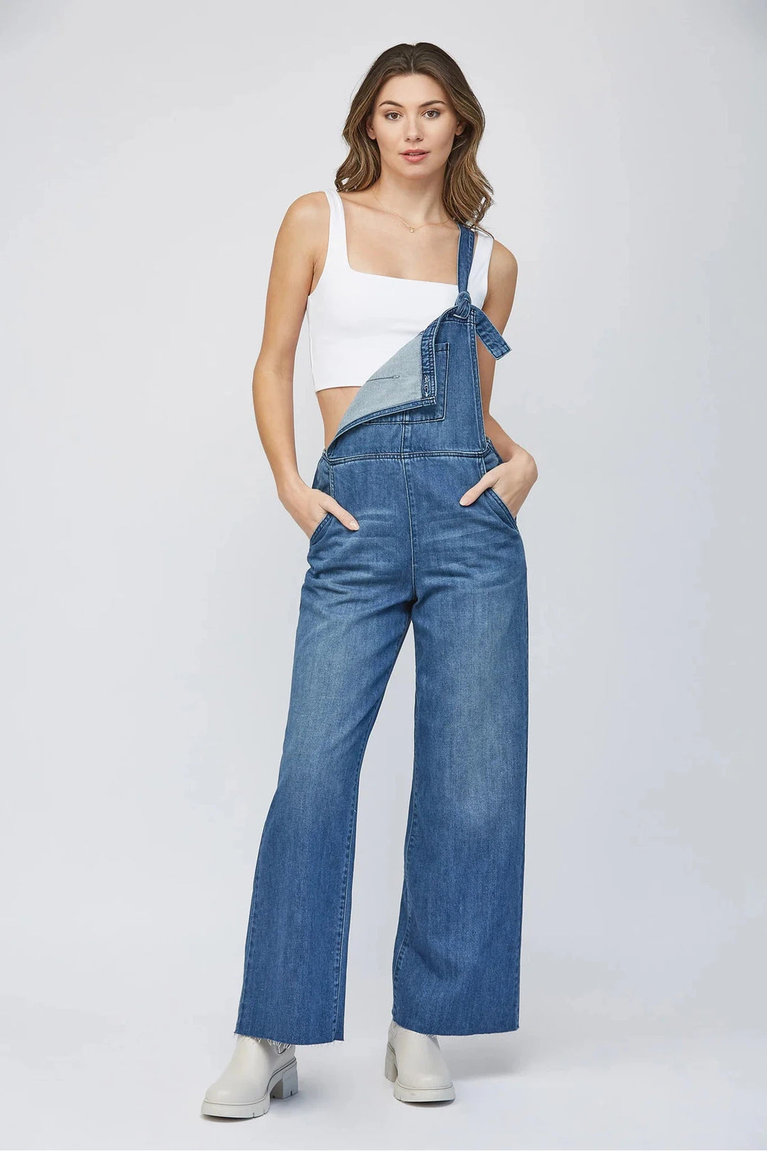 HIDDEN JEANS Dylan Straight Leg Overall-HIDDEN JEANS-drinkingwaterbeekman