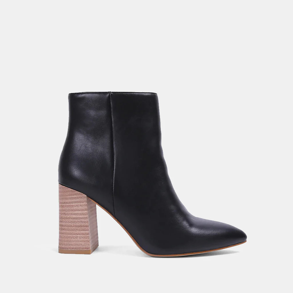 Veronica Leather Boot - Matte Black