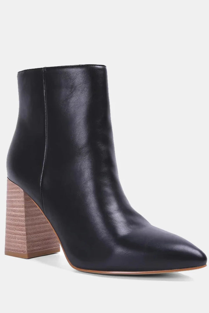 Veronica Leather Boot - Matte Black