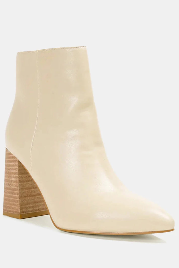 Veronica Leather Boot - Bone