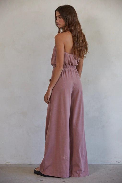 Rosalina Strapless Wide Leg Jumpsuit