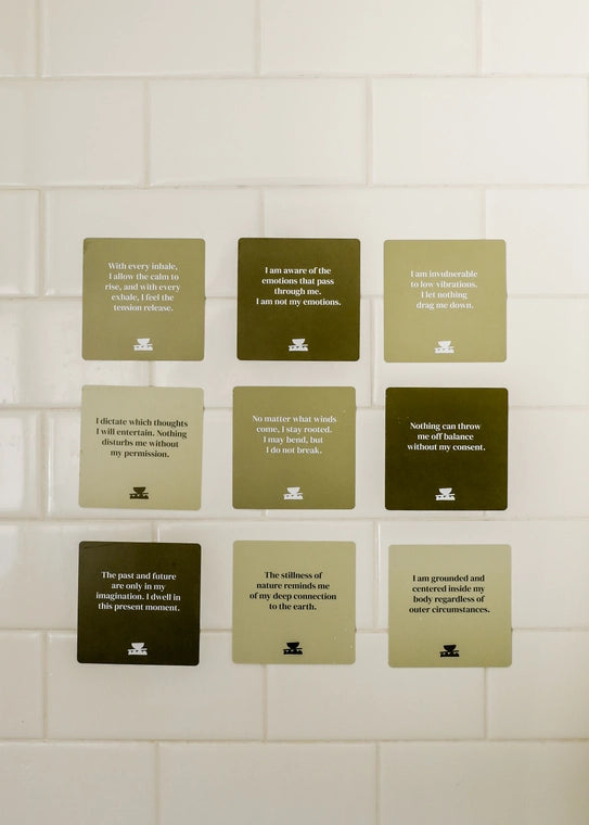 SHOWER AFFIRMATION REUSABLE CARDS - GROUNDING