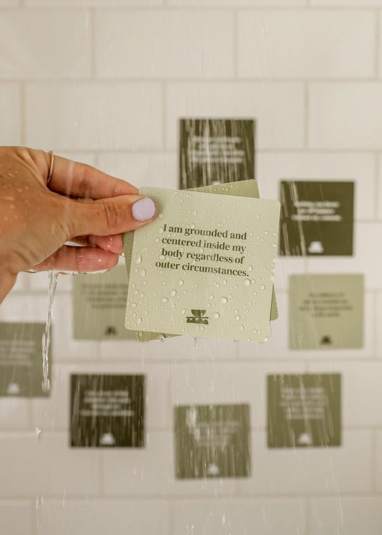 SHOWER AFFIRMATION REUSABLE CARDS - GROUNDING