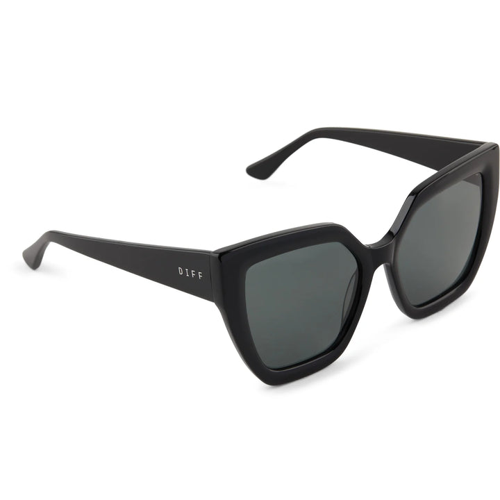 Diff Eyewear Blaire Black + Grey Polarized Sunglasses-DIFF EYEWEAR-drinkingwaterbeekman