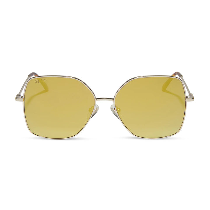 DIFF EYEWEAR Iris Sunglasses - Gold/Gold Mirror