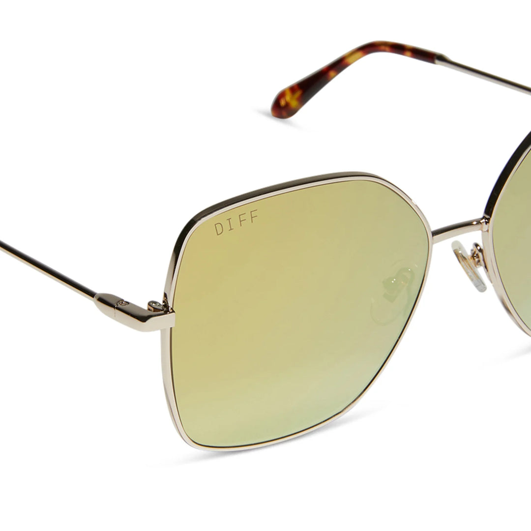 DIFF EYEWEAR Iris Sunglasses - Gold/Gold Mirror