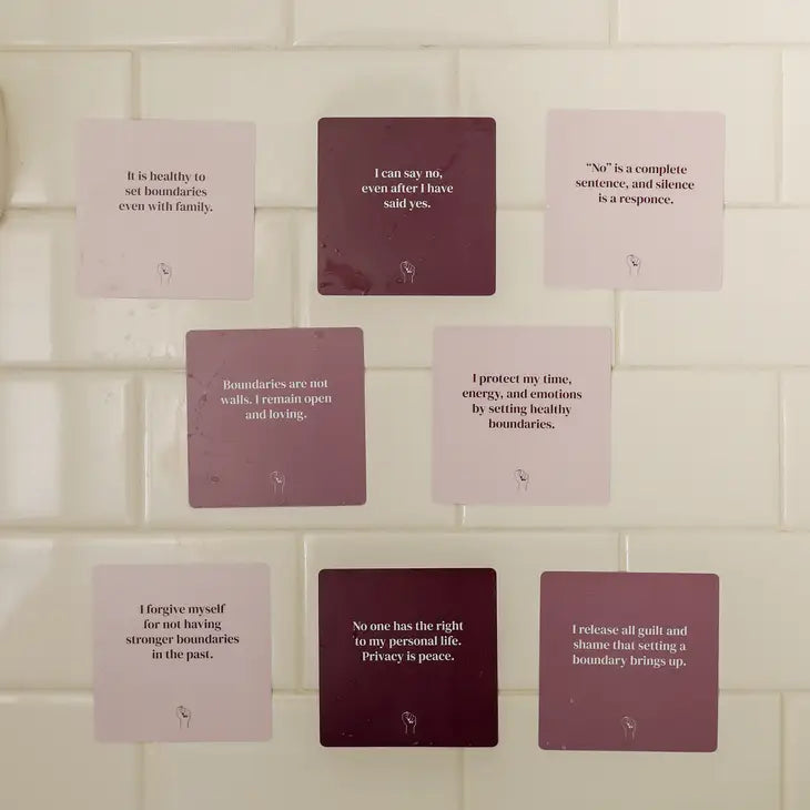 SHOWER AFFIRMATION REUSABLE CARDS - BOUNDARIES