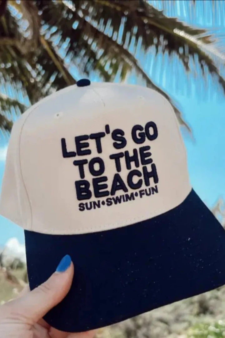 KENZKUSTOMZ - Let's Go To The Beach - Vintage Trucker Hat - Navy