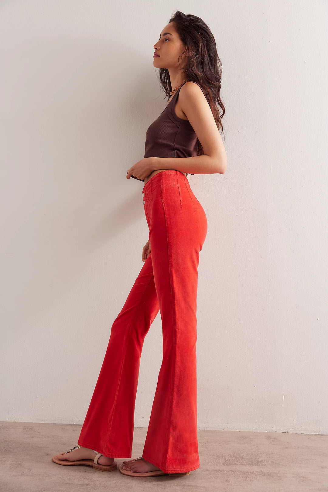 Free People Jayde Corduroy Flare Pants-Pants-drinkingwaterbeekman