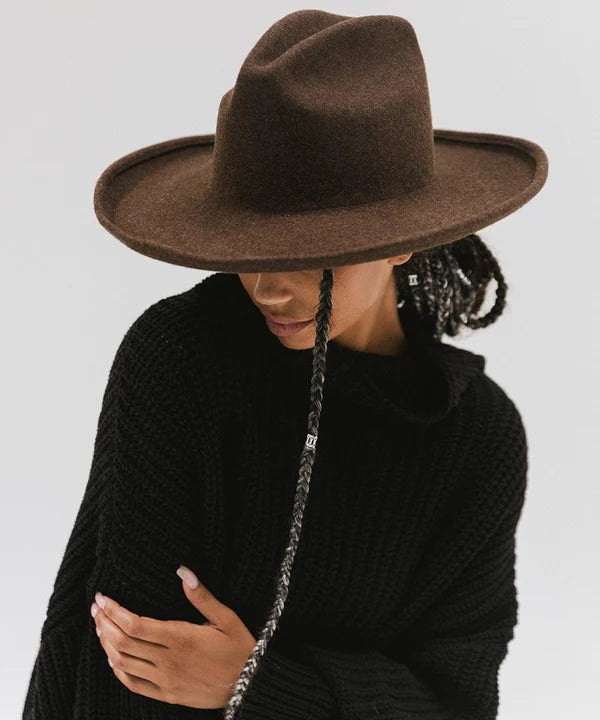 Gigi Pip Jillian Pencil Brim Hat - Mix Brown