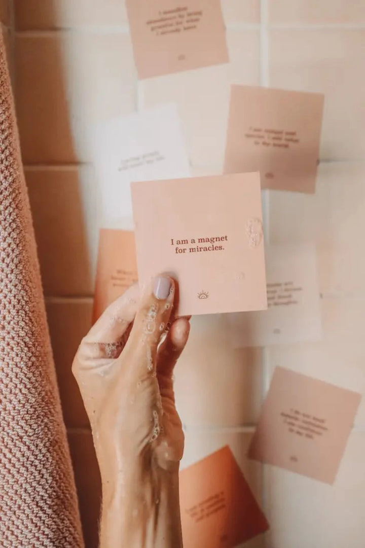 SHOWER AFFIRMATION CARDS - WELLNESS-JaxKelly-drinkingwaterbeekman