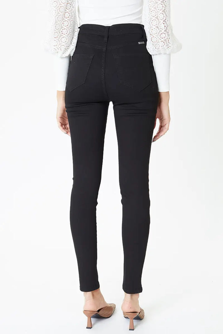 PARIS HIGH RISE SUPER SKINNY JEANS - BLACK-kan can-drinkingwaterbeekman