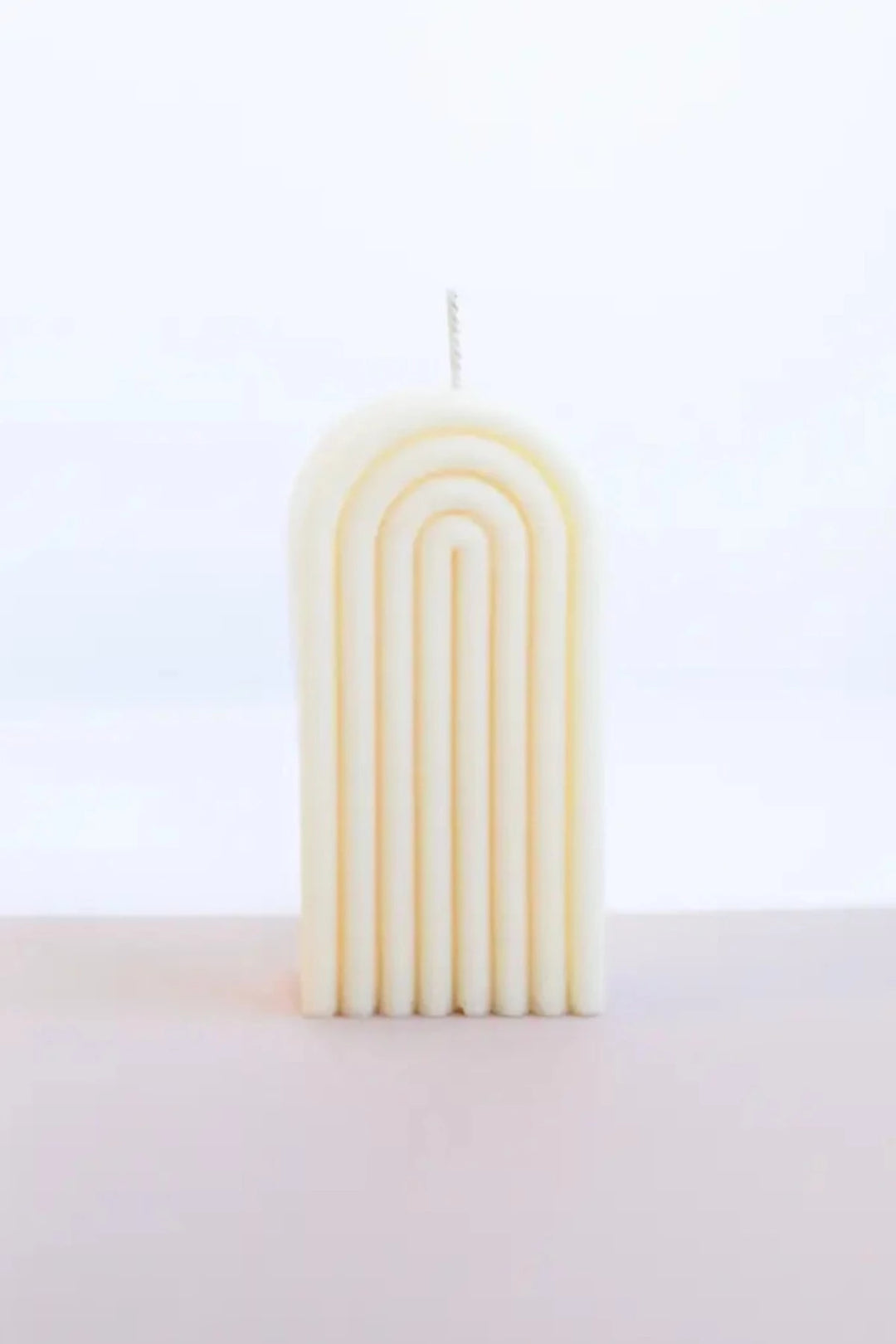 TALL ARCH CANDLE 8 OZ - CREAM