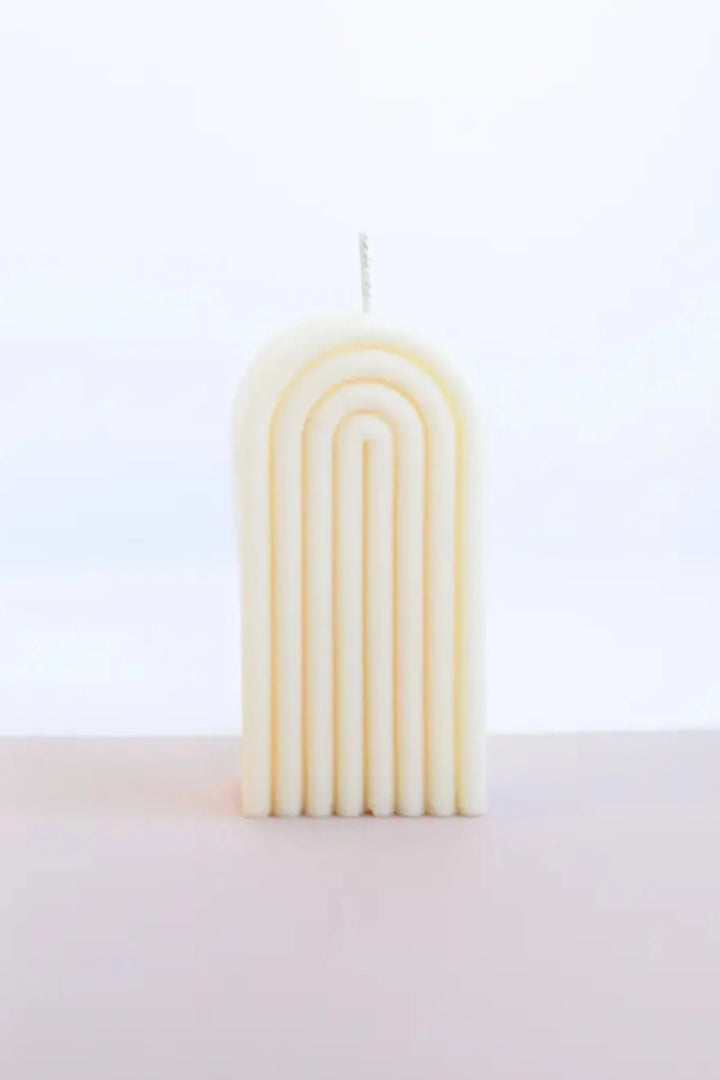 TALL ARCH CANDLE 8 OZ - CREAM-JaxKelly-drinkingwaterbeekman