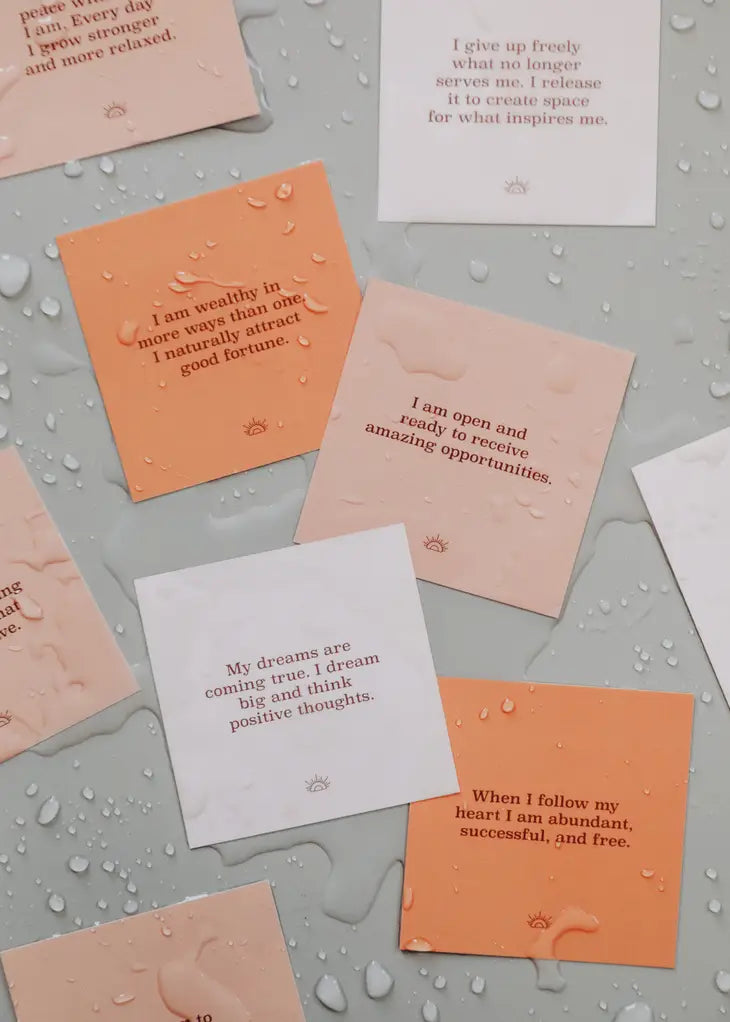 SHOWER AFFIRMATION CARDS - WELLNESS-JaxKelly-drinkingwaterbeekman