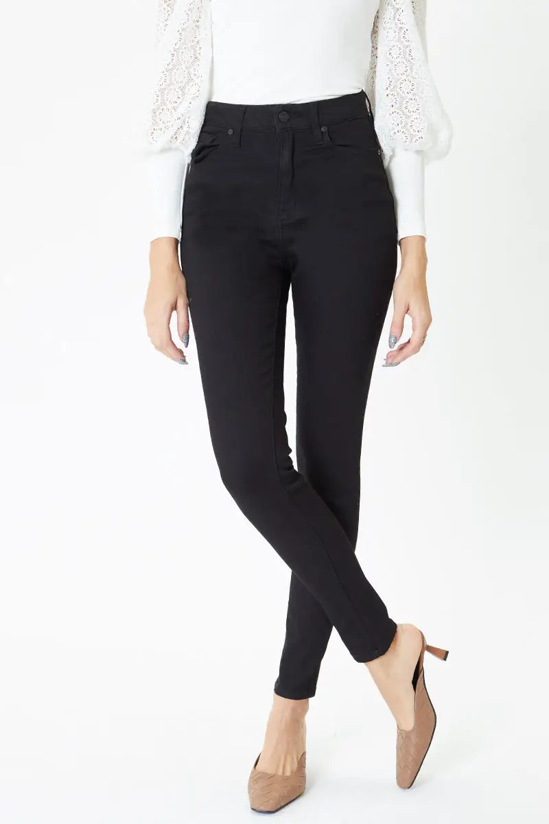 PARIS HIGH RISE SUPER SKINNY JEANS - BLACK