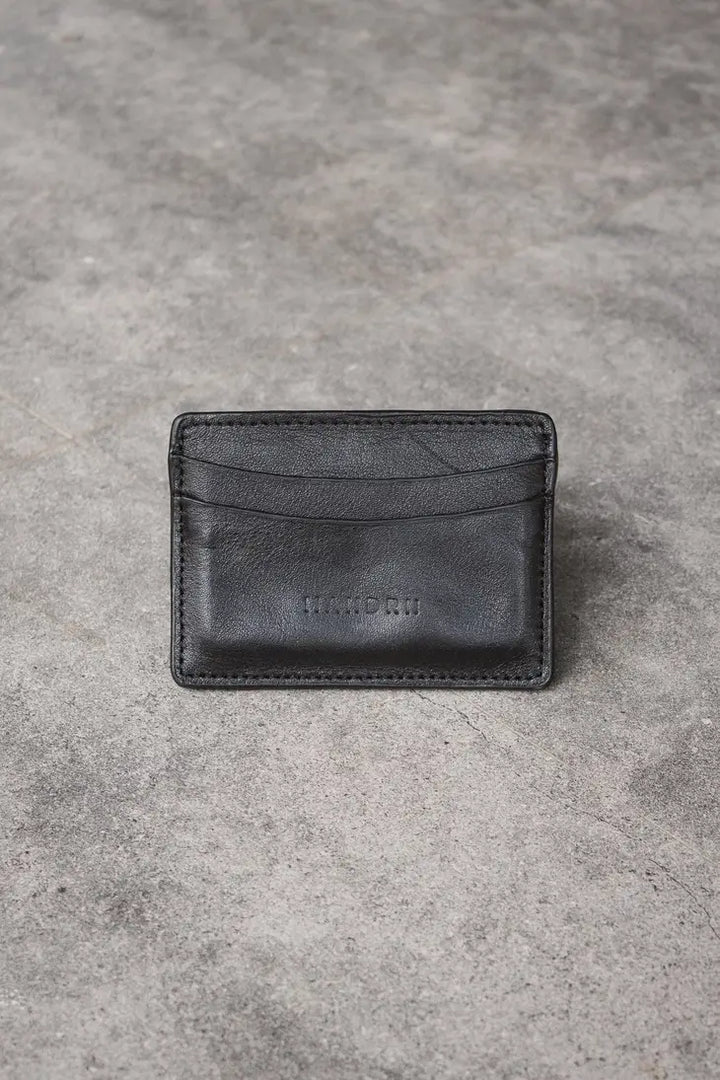 CARDHOLDER LUXE LEATHER WALLET- BLACK-MANDRN-drinkingwaterbeekman