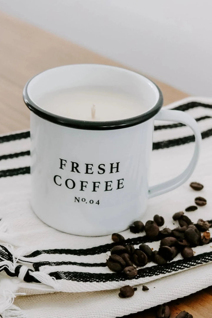 SWEET WATER DECOR - FRESH COFFEE SOY CANDLE - MUG CANDLE