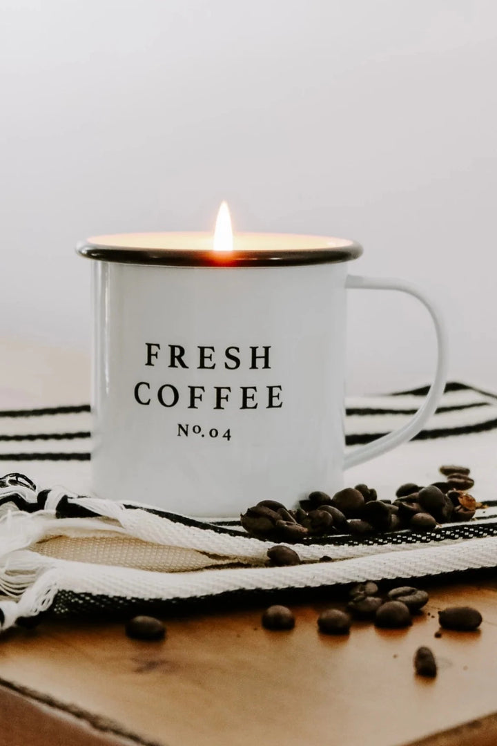 SWEET WATER DECOR - FRESH COFFEE SOY CANDLE - MUG CANDLE