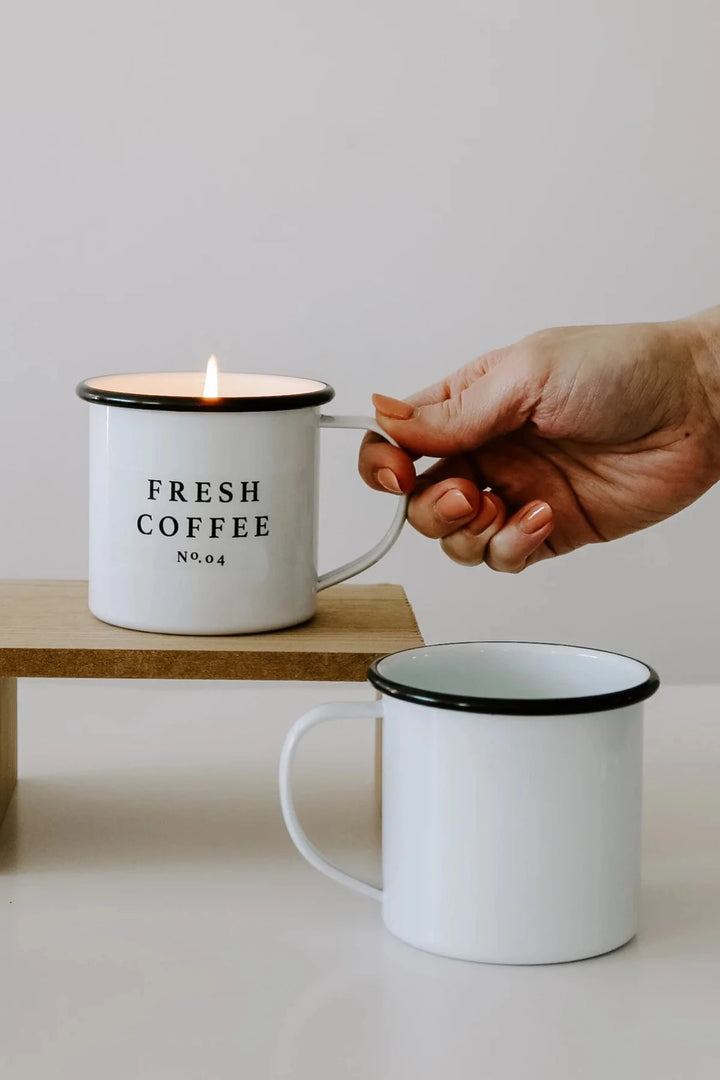 SWEET WATER DECOR - FRESH COFFEE SOY CANDLE - MUG CANDLE