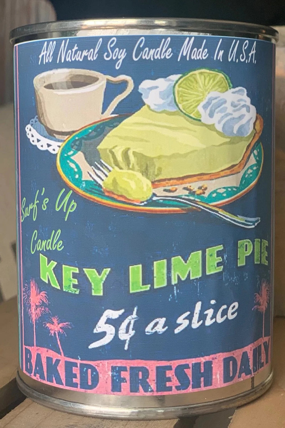 SURFS UP CANDLE - PAINT CAN CANDLE 16 OZ - KEY LIME PIE-Surfs Up Candle-drinkingwaterbeekman