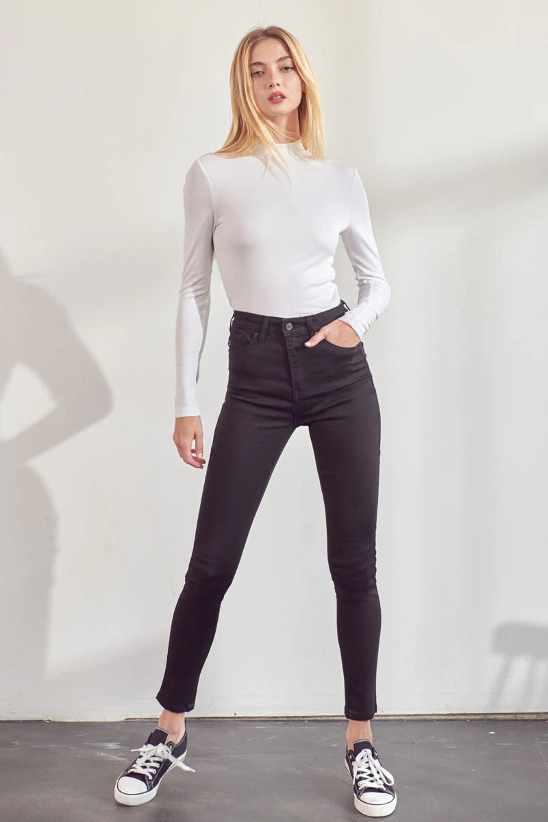 PARIS HIGH RISE SUPER SKINNY JEANS - BLACK-kan can-drinkingwaterbeekman