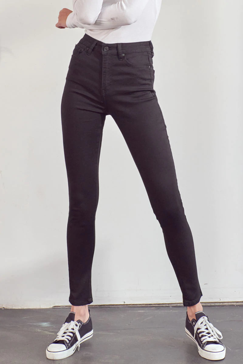 PARIS HIGH RISE SUPER SKINNY JEANS - BLACK-kan can-drinkingwaterbeekman