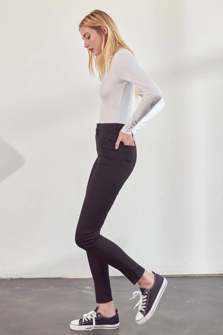 PARIS HIGH RISE SUPER SKINNY JEANS - BLACK