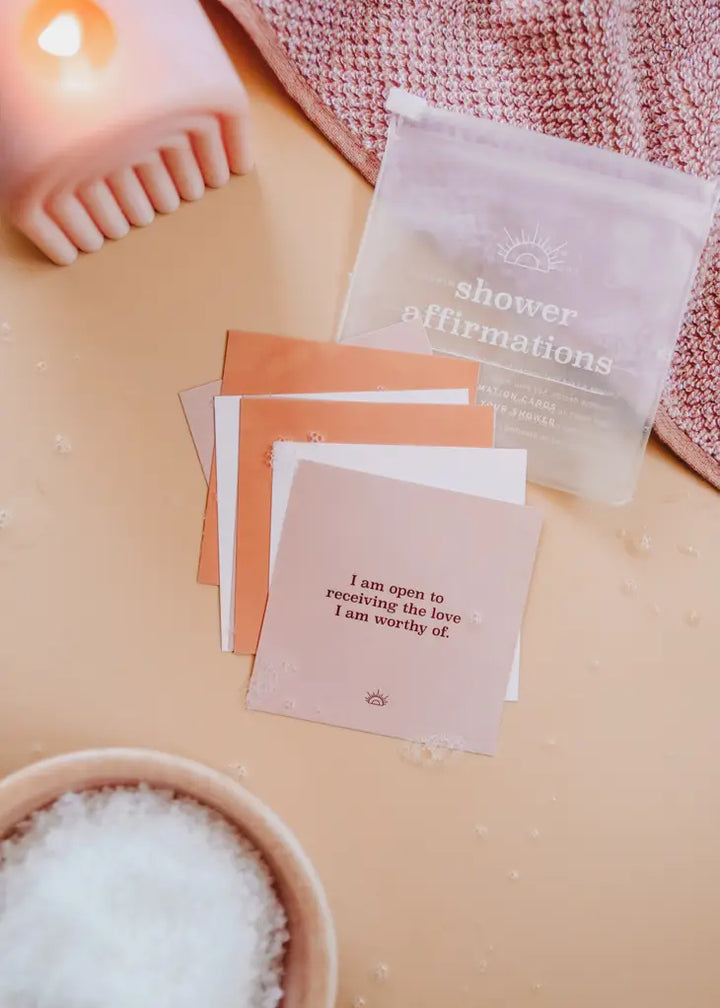 SHOWER AFFIRMATION CARDS - WELLNESS-JaxKelly-drinkingwaterbeekman