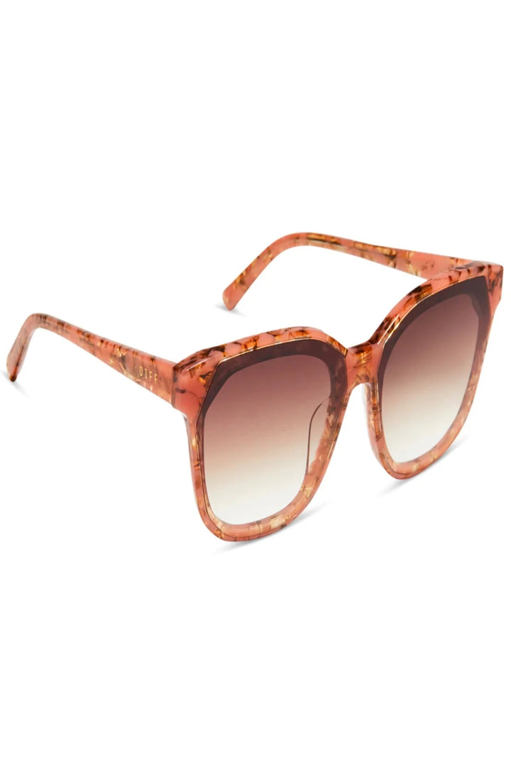 Diff Eyewear Gia - Beige Coral Tort Brown Gradient Sunglasses-DIFF EYEWEAR-drinkingwaterbeekman