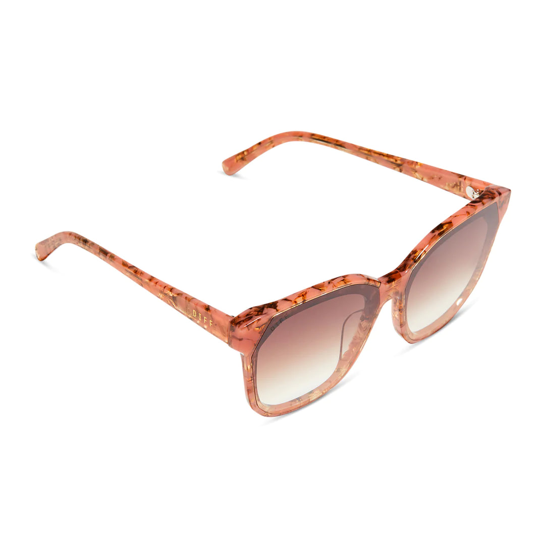 Diff Eyewear Gia - Beige Coral Tort Brown Gradient Sunglasses-DIFF EYEWEAR-drinkingwaterbeekman